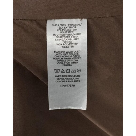 Ann Taylor Brown Fringe Knit Gold Metallic Button Up Textured Blazer Jacket 12 - Picture 9 of 9